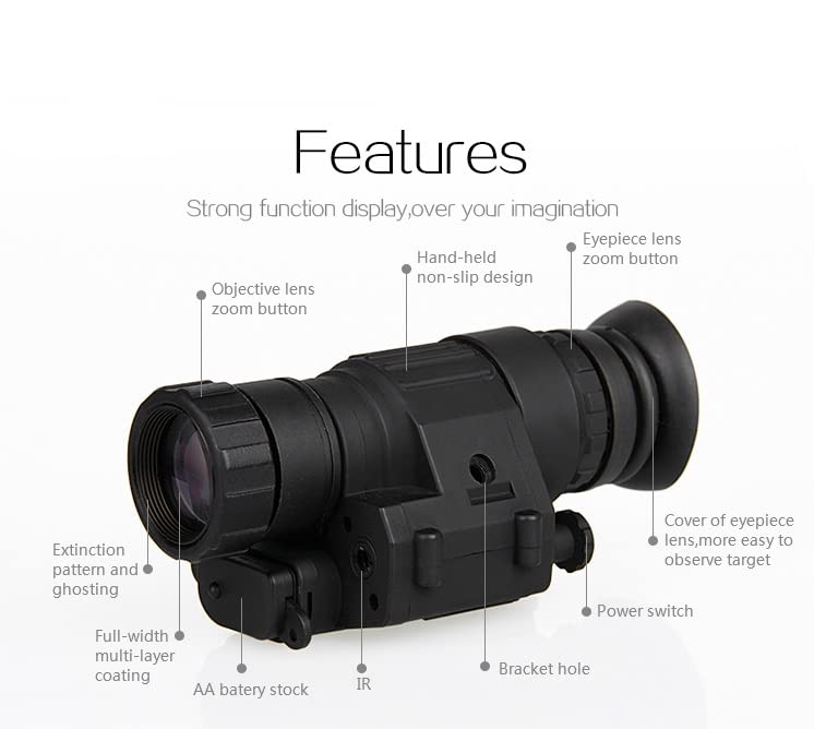 ET Dragon Night Vision Monocular Goggles for Outdoors