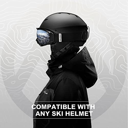 OutdoorMaster OTG Ski Goggles - Black Frame + VLT 10% Gray Lens