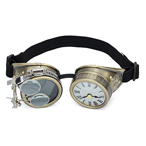 Steampunk Style Colored Lens Costume Goggles
