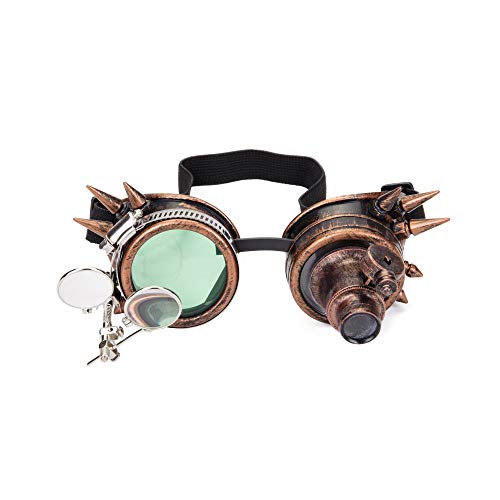Bronze Steampunk Crystal Prism Rave Goggles
