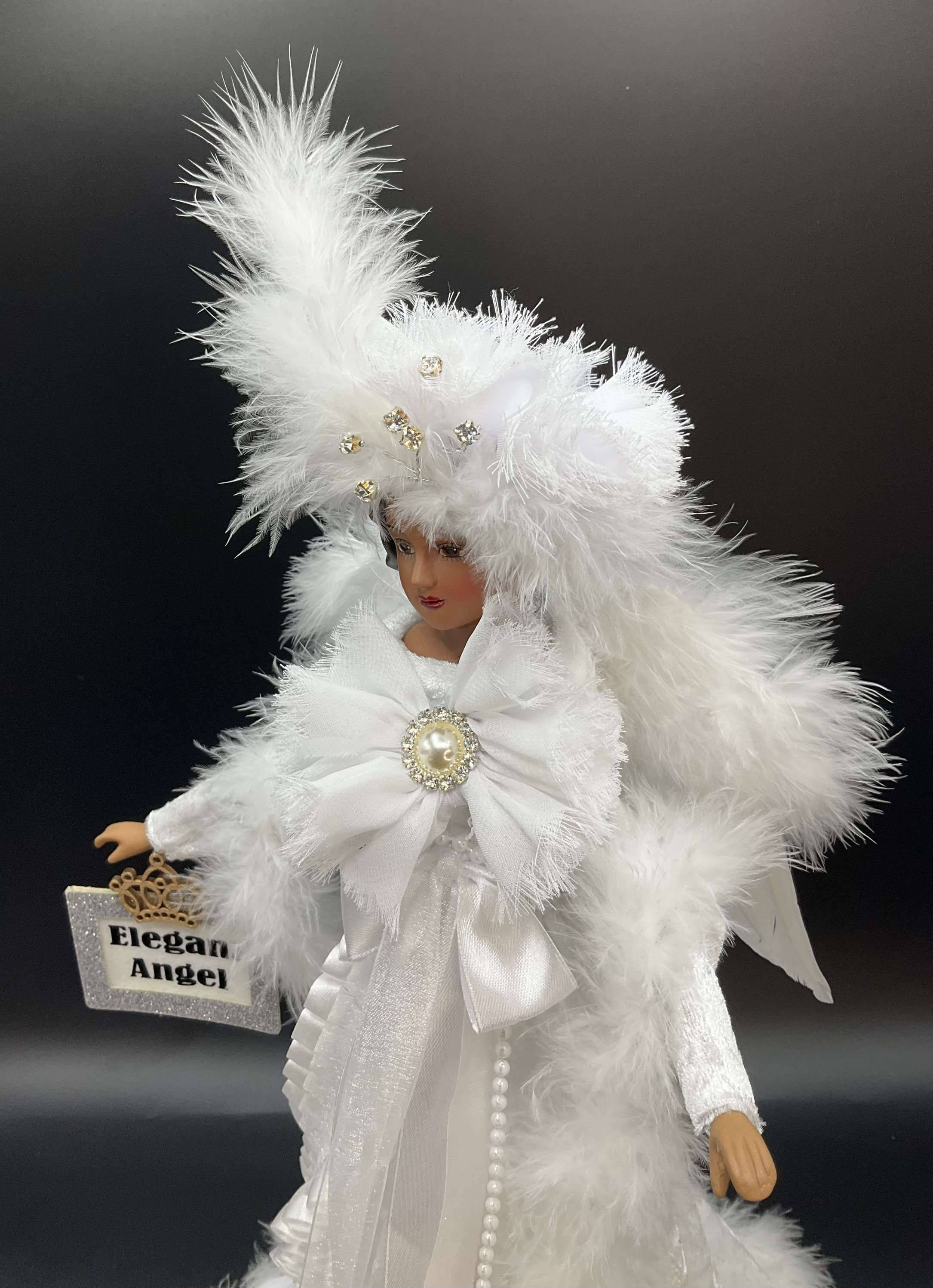 Luxury African American Angel Tree Topper
