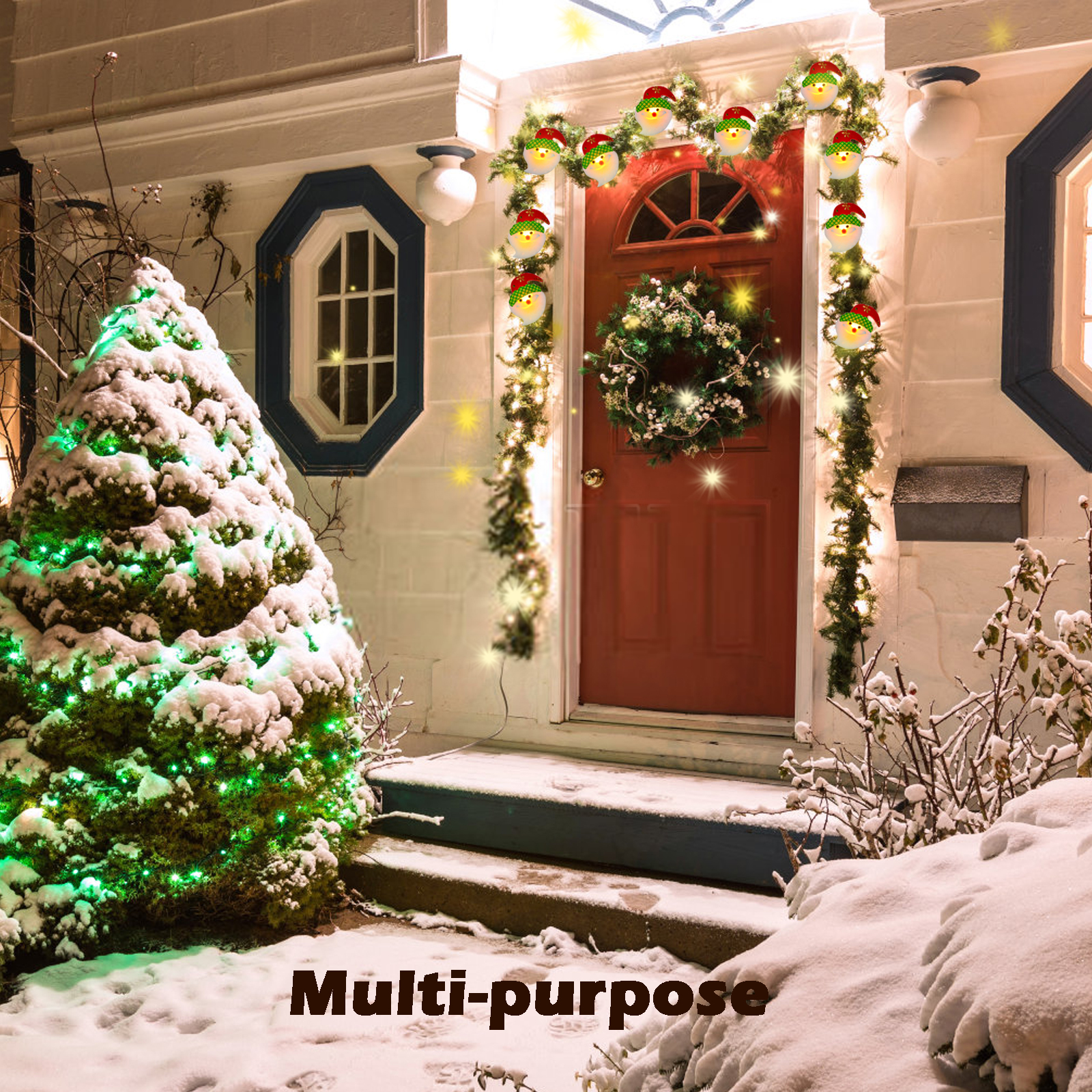 Santa Hat LED Lights for Christmas Tree