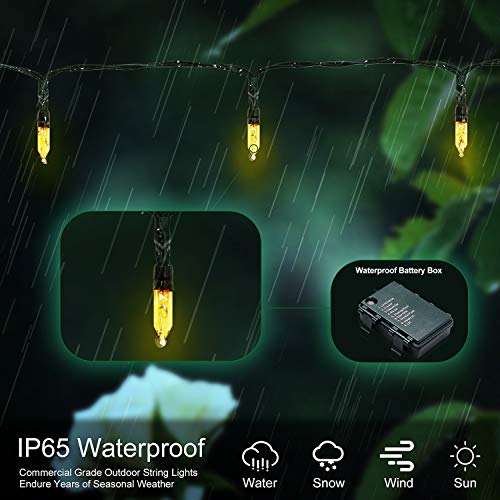 LOENDE Battery Operated Outdoor Christmas Lights