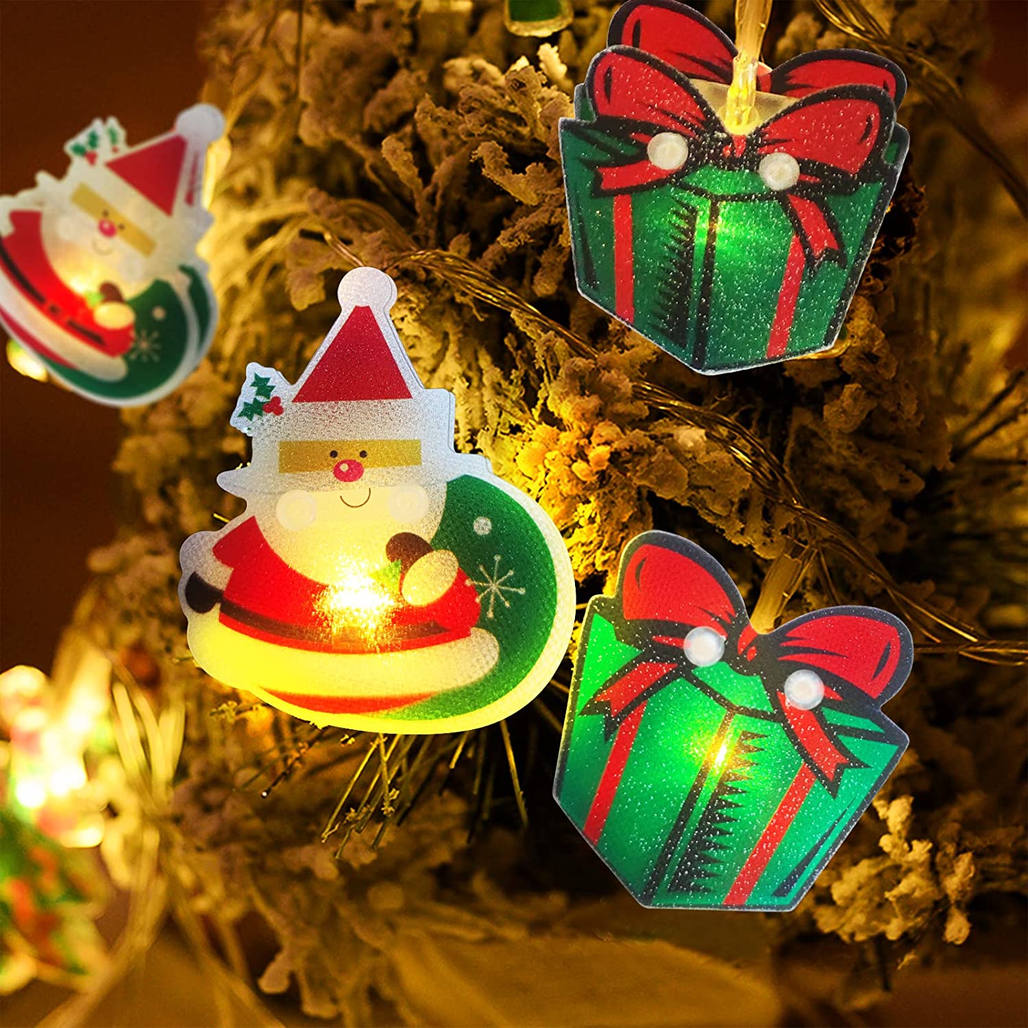 Outdoor Christmas Tree Lights with 20 Painted LEDs