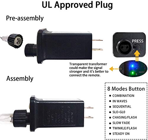 300 LED Remote Control Curtain Lights for Christmas