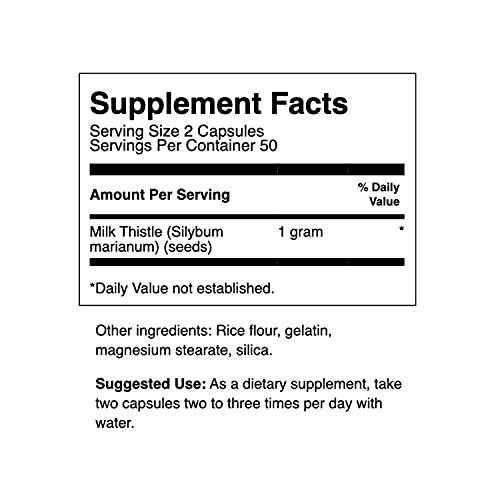 Full Spectrum Milk Thistle for Detox (100 Capsules)