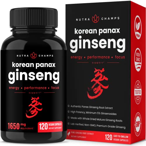 120 Vegan Capsules of NutraChamps Red Ginseng