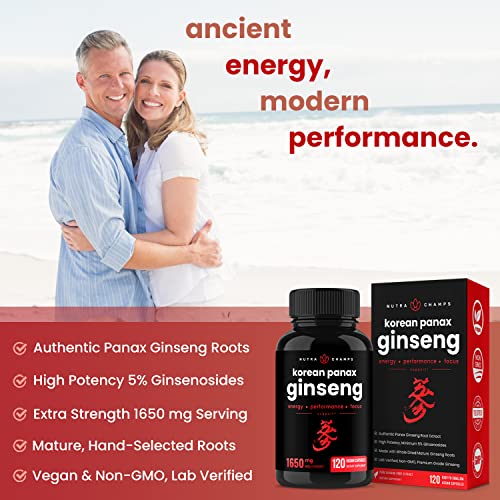 120 Vegan Capsules of NutraChamps Red Ginseng