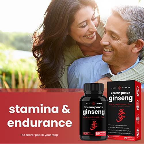 120 Vegan Capsules of NutraChamps Red Ginseng