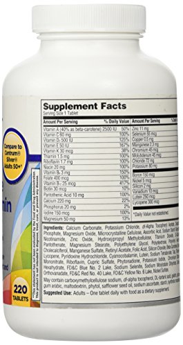Complete Multivitamin/Multimineral Supplement Tablets, Adults 50+, 220 Count