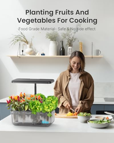 iDOO Hydroponics Kit with LED Grow Light, Herb Garden