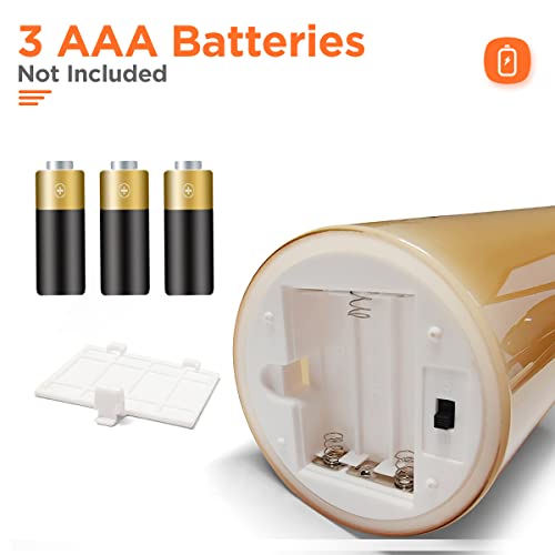 Gold LED Flameless Candles with Remote (Pack of 3)