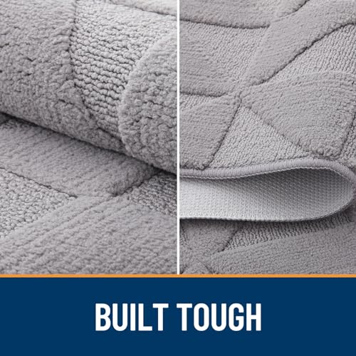 OLANLY Indoor Non-Slip Absorbent Door Mat Grey 32x20