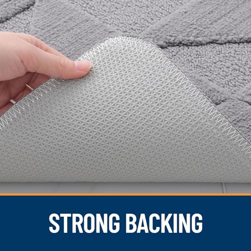 OLANLY Indoor Non-Slip Absorbent Door Mat Grey 32x20