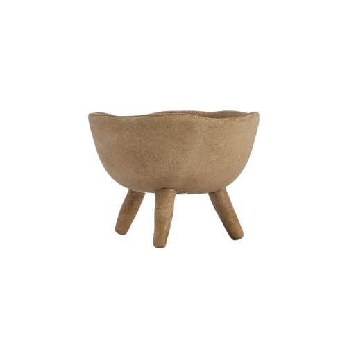 Boho Terracotta Footed Planter with Organic Edge