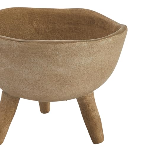 Boho Terracotta Footed Planter with Organic Edge