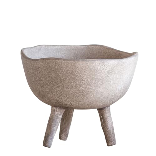 Boho Terracotta Footed Planter with Organic Edge