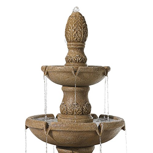 Italian Outdoor Bubbler Fountain with 3 Tiered Basins