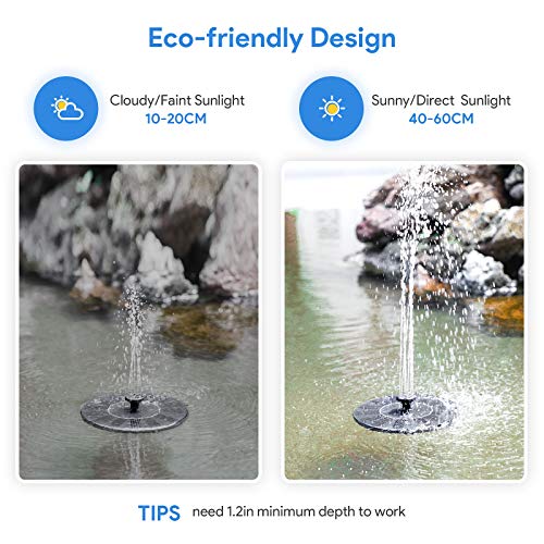 Floating Solar Powered Water Fountain Pump for Outdoor Décor