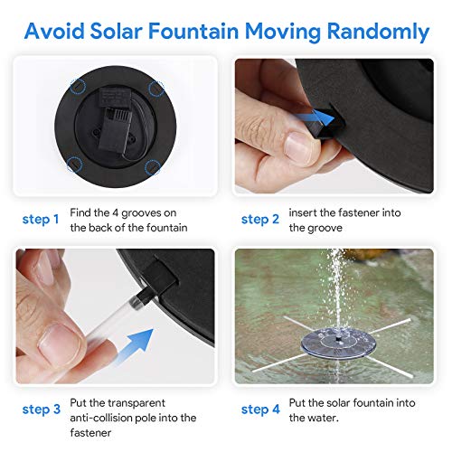 Floating Solar Powered Water Fountain Pump for Outdoor Décor