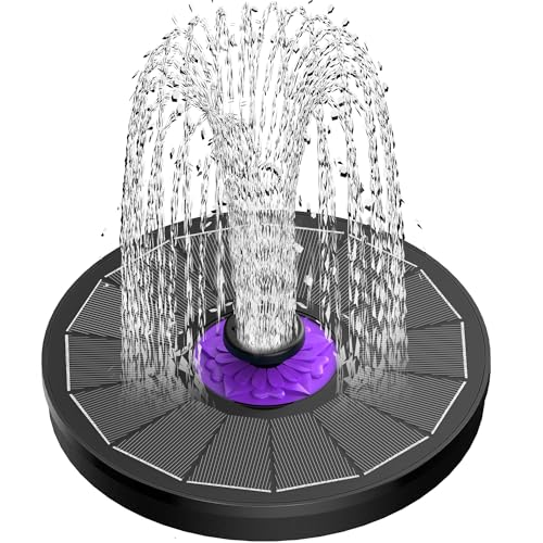 SZMP Solar Fountain With Flower Design & Upgraded Glass Panel