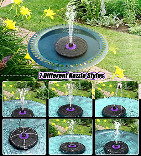 SZMP Solar Fountain With Flower Design & Upgraded Glass Panel