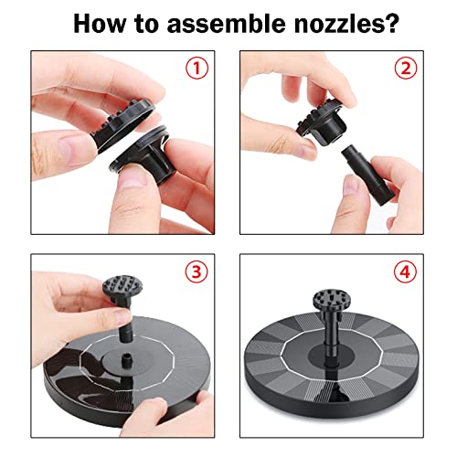 Solar Water Fountain Pump with 6 Nozzles