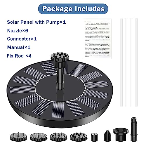 Solar Water Fountain Pump with 6 Nozzles