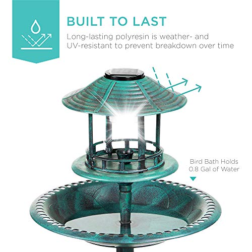 Solar Outdoor Bird Bath Fountain Decoration for Garden