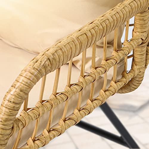 YITAHOME 4-Piece Wicker Outdoor Bistro Set with Cushions