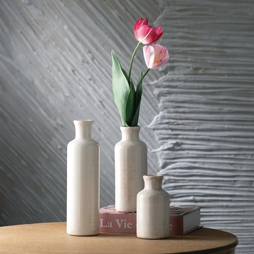 Sullivans White Ceramic Vase Set for Home Decor