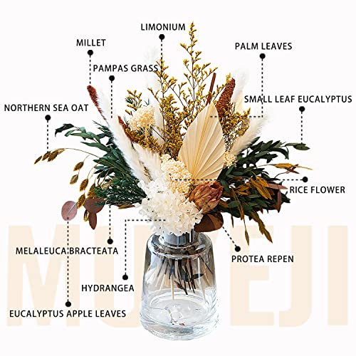 MUYEJI Mixed Dried Flower Bouquet for Home Decor