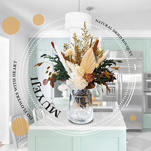 MUYEJI Mixed Dried Flower Bouquet for Home Decor