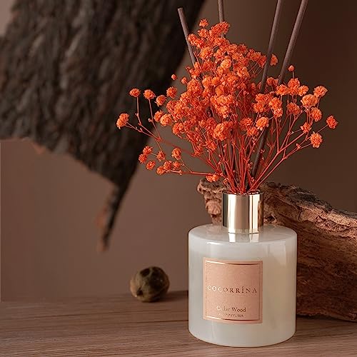 Cedar Wood Scented Reed Diffuser Set with 8 Sticks