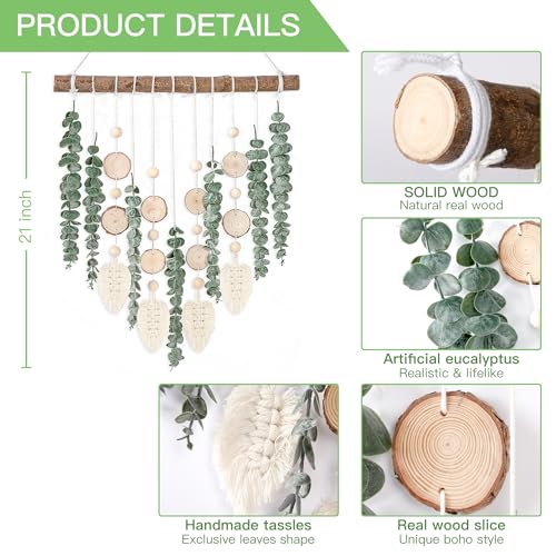 Eucalyptus Wall Hanging Decor with Wooden Stick