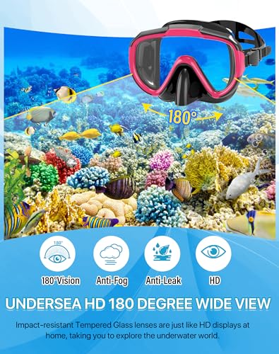 Ubekezele 4-in-1 Snorkel Set for Adults, Panoramic View