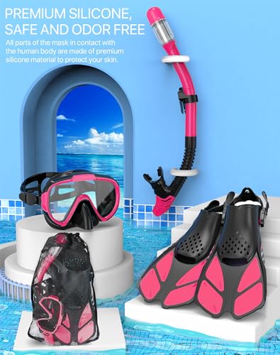 Ubekezele 4-in-1 Snorkel Set for Adults, Panoramic View