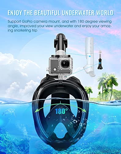 Greatever G2 Full Face Snorkel Mask with Camera Mount