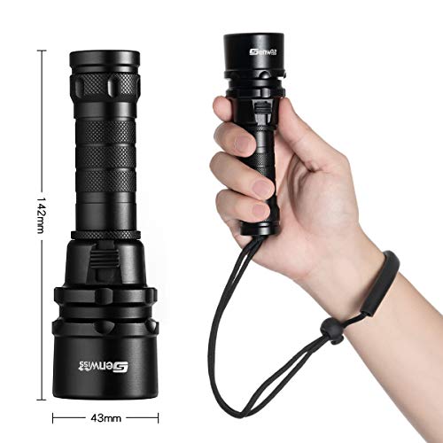 Genwiss 2000 Lumen Scuba Diving Flashlight Set