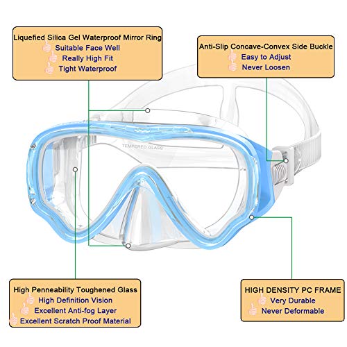 Junior Snorkeling and Diving Set with Anti-Fog Glass