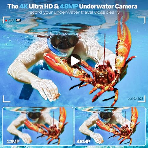 UHD 4K Underwater Camera with Autofocus and 16X Zoom