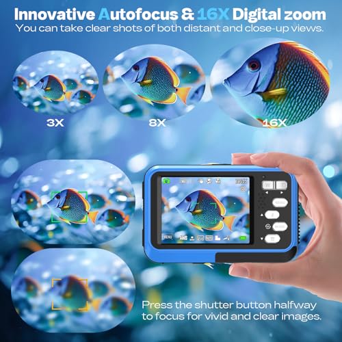 UHD 4K Underwater Camera with Autofocus and 16X Zoom