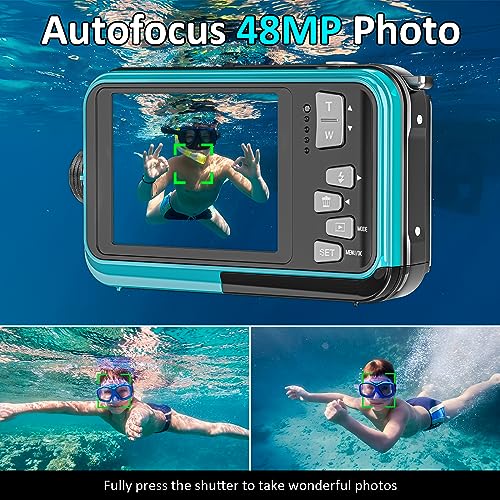 4K Dual-Screen Underwater Camera with Autofocus and 32GB Card
