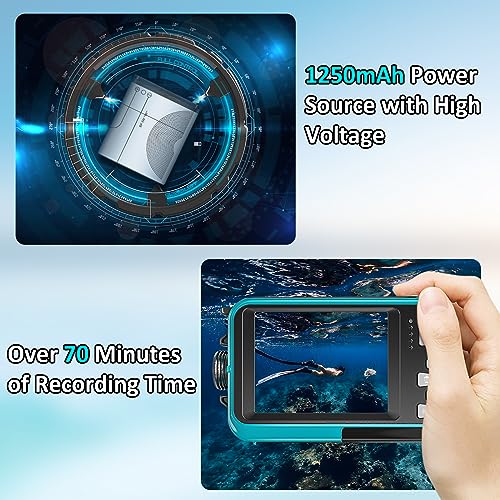 4K Dual-Screen Underwater Camera with Autofocus and 32GB Card