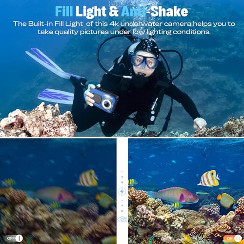 UHD 4K Underwater Camera with Autofocus and 16X Zoom