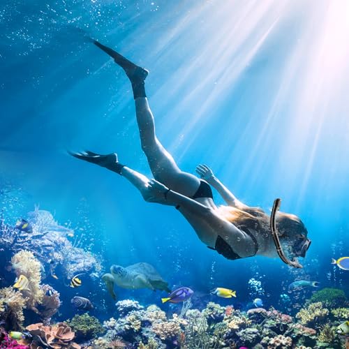 Adults Dry-Top Snorkel Set Diving Mask 180° Panoramic