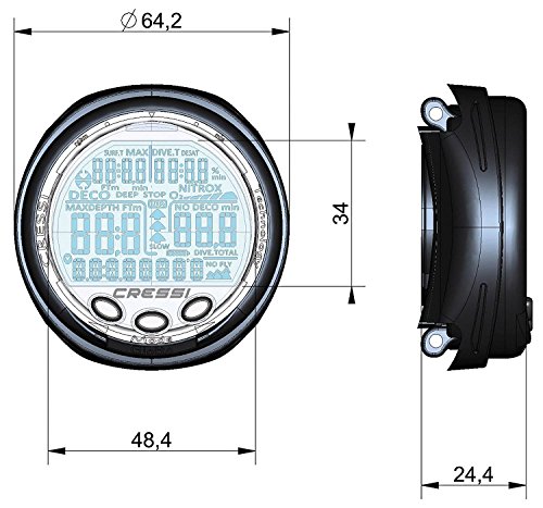 Cressi Giotto Dive Computer in Black/Green