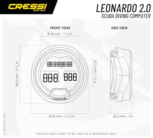 Cressi Leonardo Dive Computer, black/grey