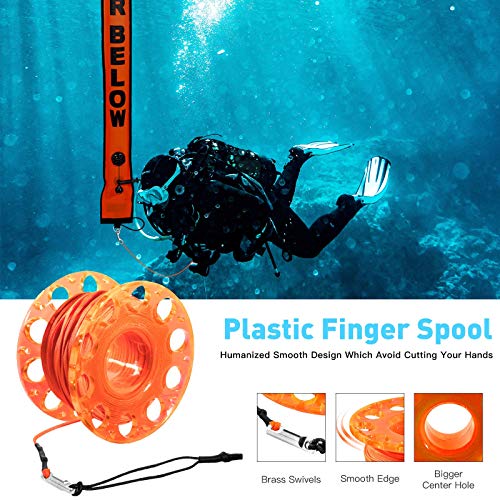 5ft Orange Scuba Diving Safety Buoy with Spool