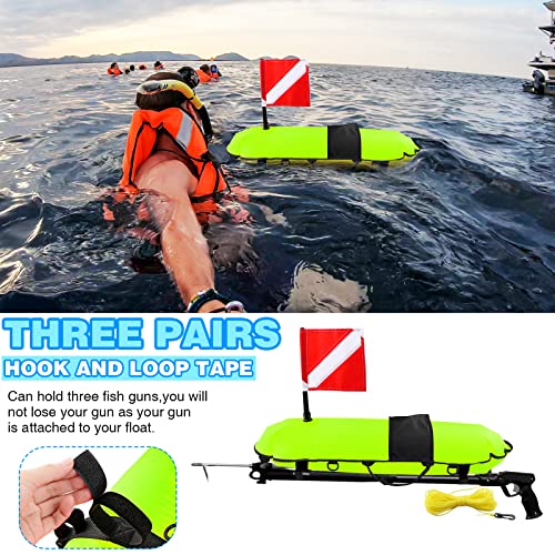 High-Visibility Spearfishing Buoy with Dive Flag and 82ft Ropes
